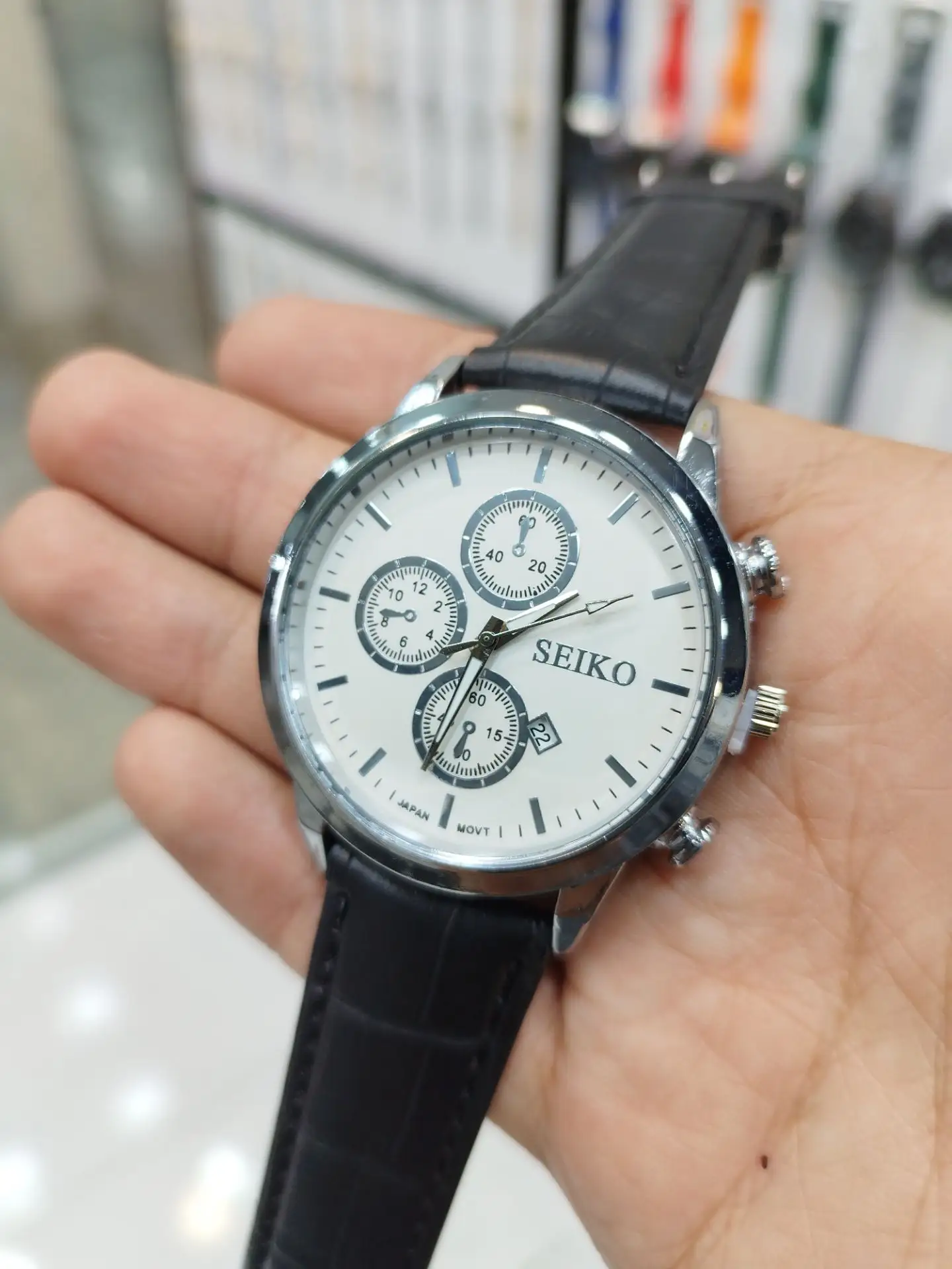 ساعت مردانه چرمی برند سیکو SEIKO کد 44